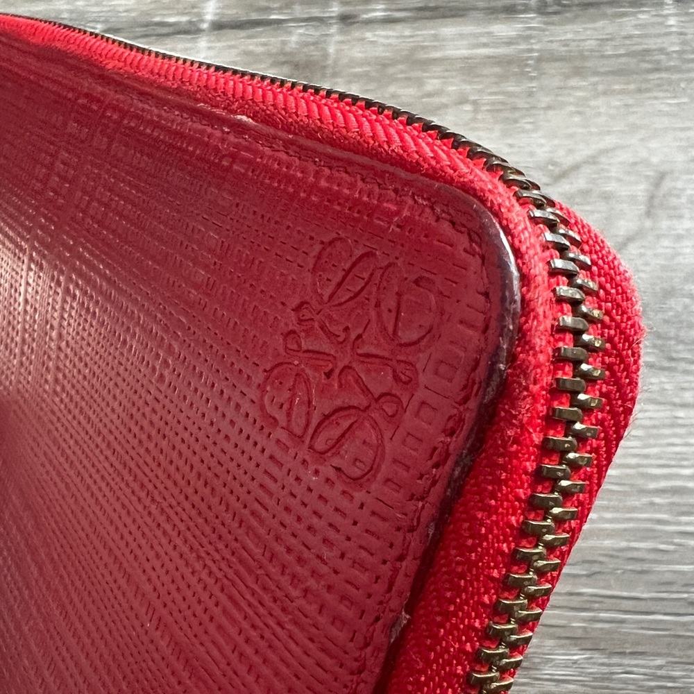Red Loewe Long Wallet - Picture 7 of 14